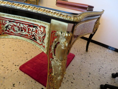 Desk in Boulle marquetry 19th napoleon III period - Napoléon III