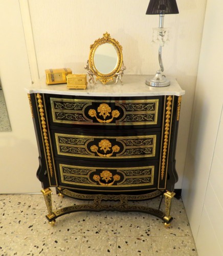 Commode à trois tiroirs en marqueterie Boulle époque Napoléon III - Napoléon III