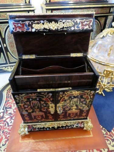 Napoléon III - Writting Wardrobe in Boulle marquetry Naoléon III period 19th century