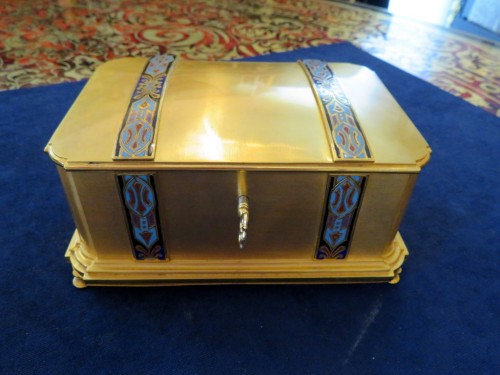 Alphonse Giroux -  Jewelry Box Enamel marquetry Boulle19th century Napoleon III - Objects of Vertu Style Napoléon III