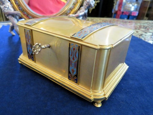 Napoléon III - Alphonse Giroux -  Jewelry Box Enamel marquetry Boulle19th century Napoleon III