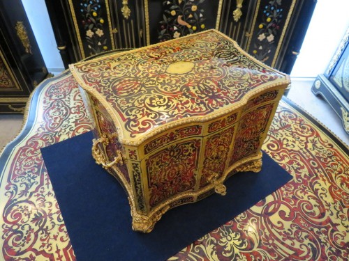  Tantalus Box in Boulle marquetry Napoleon III period 19th - Decorative Objects Style Napoléon III