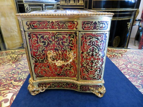  Tantalus Box in Boulle marquetry Napoleon III period 19th - Napoléon III