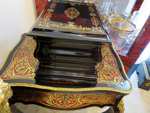 rystal Tantalus Box Black and Boulle Napoleon III period 19th - 