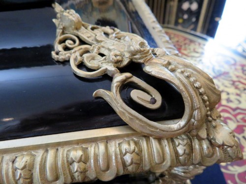 French large Box bronze and black in Boulle 19th Napoleon III period  - 