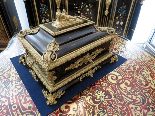 French large Box bronze and black in Boulle 19th Napoleon III period  - Napoléon III