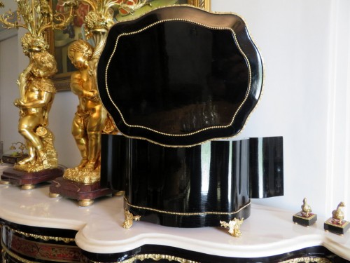 19th century - Golden crystal Tantalus Box Black and Bronze Napoleon III period 19th