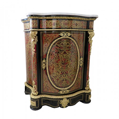  Stamped LEMOINE Cabinet in Boulle marquetry 19th Napoléon III
