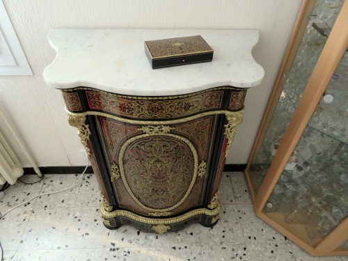  Stamped LEMOINE Cabinet in Boulle marquetry 19th Napoléon III - Furniture Style Napoléon III