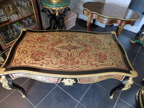  Desk in marquetry Boulle 19th Napoléon III period