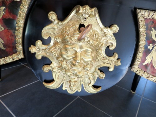 XIXe siècle - Bureau de ministre en marqueterie Boulle époque Napoléon III
