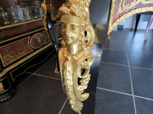 Bureau de ministre en marqueterie Boulle époque Napoléon III - Napoléon III