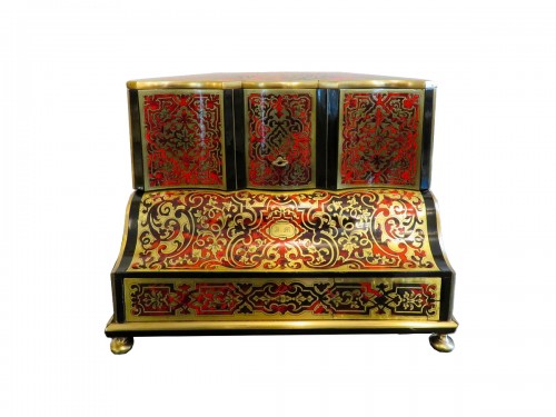 Macé à Paris - Tea Caddy in marquetry Boulle Napoleon III period 19th