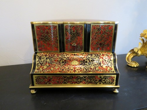 Objets de Vitrine Coffret & Nécessaire - Macé à Paris - Cave à thé en marqueterie Boulle époque Napoléon III