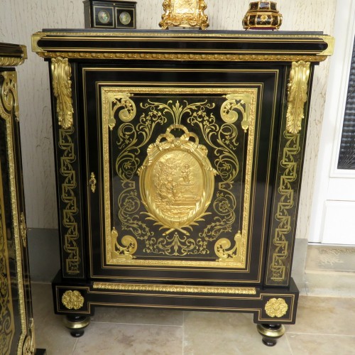 Mobilier Buffet - Béfort Jeune - Meuble d'appui en marqueterie Boulle Epoque Napoléon III