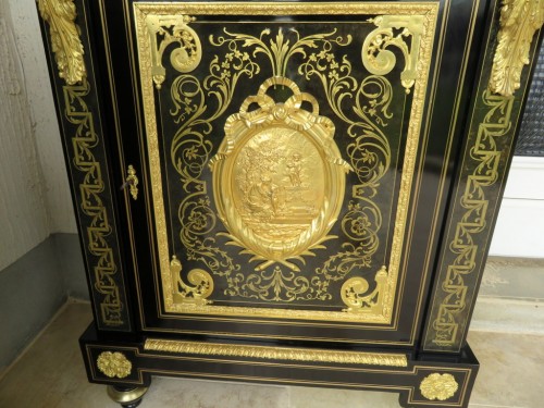 Napoléon III - Béfort Jeune - Furniture in Boulle style marquetry, France late 19th century