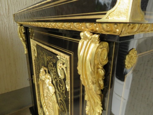 Antiquités - Béfort Jeune - Furniture in Boulle style marquetry, France late 19th century