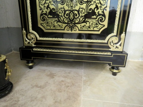 19th century - Furniture L XIV in Boulle marquetry 19th  Napoleon III  period 