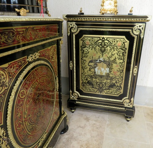 Furniture L XIV in Boulle marquetry 19th  Napoleon III  period  - Napoléon III