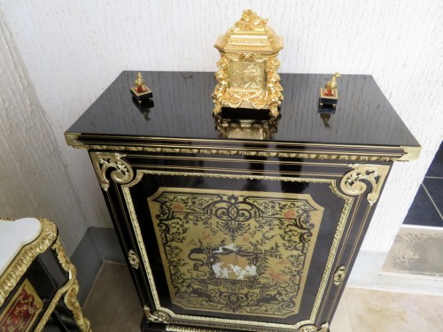 Antiquités - Furniture L XIV in Boulle marquetry 19th  Napoleon III  period 