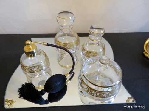 Service de beauté en cristal Saint Louis Thistle Or - Verrerie, Cristallerie Style Art nouveau