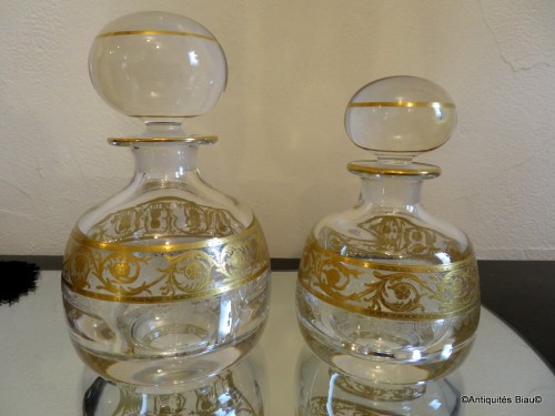 Verrerie, Cristallerie  - Service de beauté en cristal Saint Louis Thistle Or