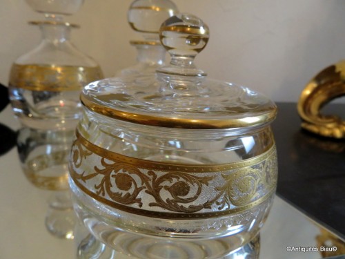 Service de beauté en cristal Saint Louis Thistle Or - Art nouveau
