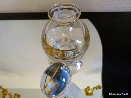 Antiquités - Service de beauté en cristal Saint Louis Thistle Or