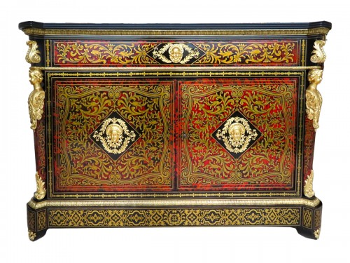 Stamped KOLB - Trouser Cabinet in Boulle marquetry Late 19th century