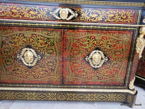 Estampillé KOLB - Importante pantalonnière Napoléon III en marqueterie Boulle époque - Antiquités Biau
