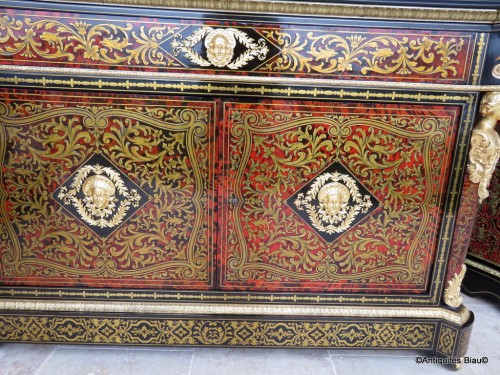 Estampillé KOLB - Importante pantalonnière Napoléon III en marqueterie Boulle époque - Antiquités Biau