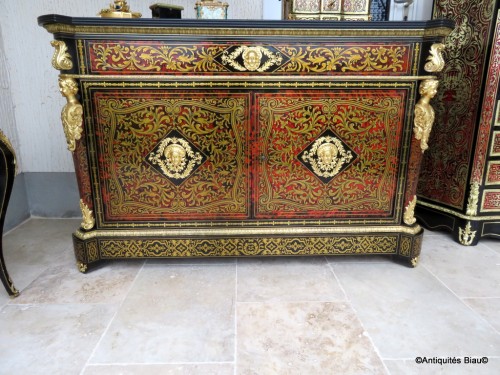 Stamped KOLB - Trouser Cabinet in Boulle marquetry Late 19th century - Napoléon III