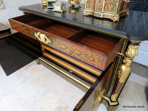 Napoléon III - Stamped KOLB - Trouser Cabinet in Boulle marquetry Late 19th century