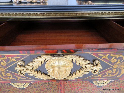 Antiquités - Stamped KOLB - Trouser Cabinet in Boulle marquetry Late 19th century