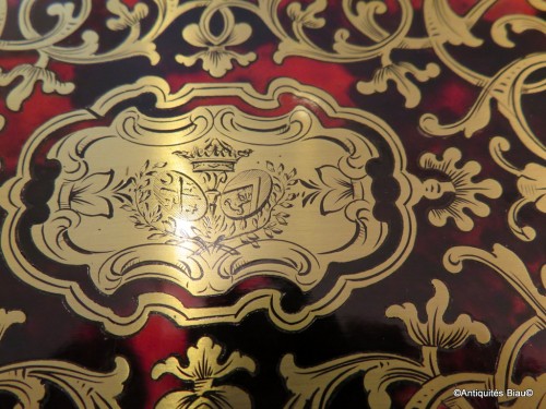 Decorative Objects  -  Tantalus Box in Boulle marquetry Napoleon III period 19th
