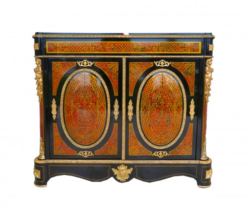 19th Napoléon III two doors Cabinet  in Boulle marquetry