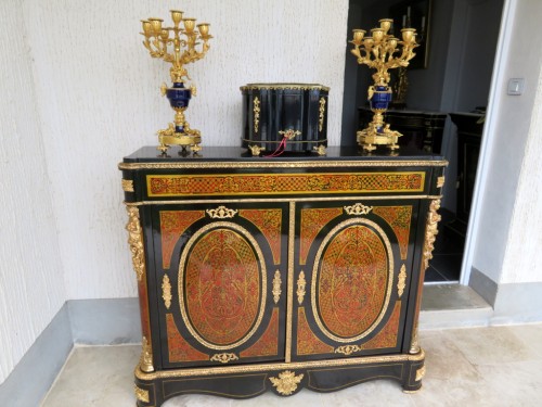 19th Napoléon III two doors Cabinet  in Boulle marquetry - Furniture Style Napoléon III