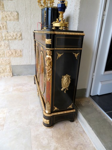 Furniture  - 19th Napoléon III two doors Cabinet  in Boulle marquetry