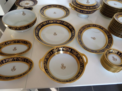 Bleu de four Haviland Imperator, service complet en porcelaine de Limoges - Argenterie et Arts de la table Style Art nouveau