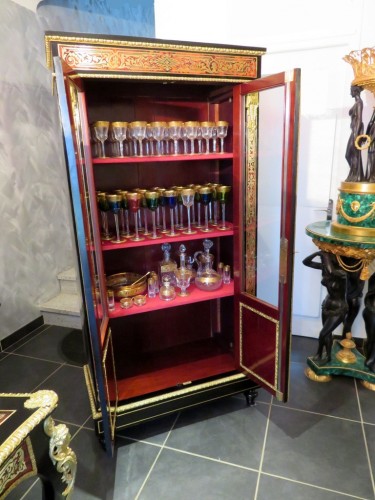 Antiquités -  Display cabinet in Boulle marquetry 19th Napoleon III period
