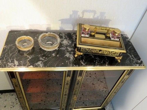 Antiquités - Vitrine en marqueterie Boulle époque XVIIIe