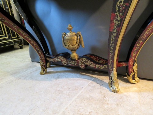 Stamped Prétot Console in Boulle marquetry 19th Napoleon III period  - Napoléon III