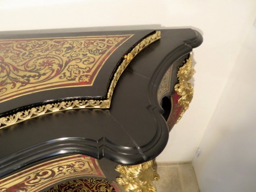 Console jardinière Napoléon III en marqueterie Boulle - Mobilier Style Napoléon III