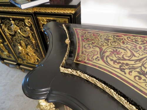 Napoléon III - Console jardinière Napoléon III en marqueterie Boulle