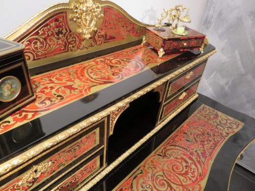 Bureau à gardin Napoléon III en marqueterie Boulle - Napoléon III