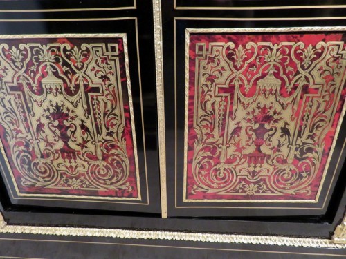 Napoléon III - Vitrine Napoléon III en marqueterie Boulle