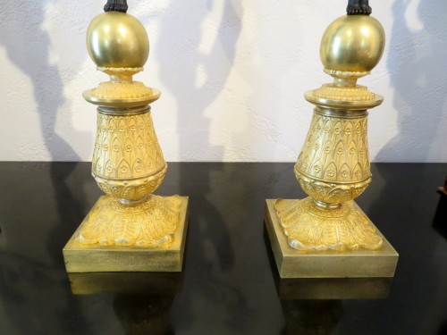 Paire de candélabres Empire aux Victoires ailées - Empire