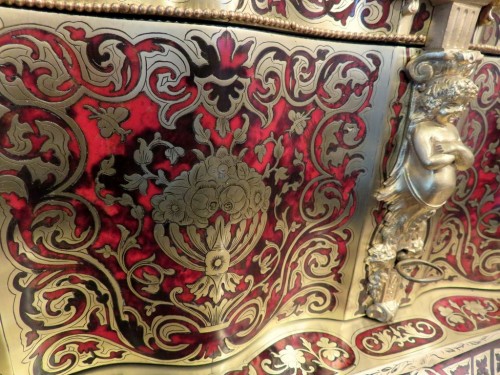 Écritoire en marqueterie Boulle toutes ses faces d'époque Napoléon III - Objet de décoration Style Napoléon III