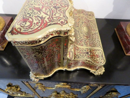 Antiquités - Écritoire en marqueterie Boulle toutes ses faces d'époque Napoléon III