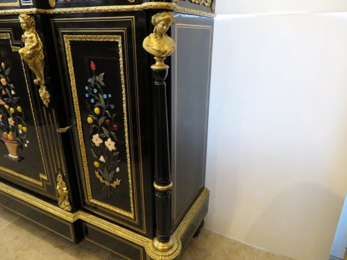 Mobilier Buffet - Marquée S. COCHARD - Enfilade en marqueterie de Pierres Dures